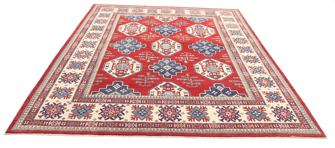 Hand Knotted Tribal Kazak Wool Rug 8' 0" x 9' 9" - No. AT77979