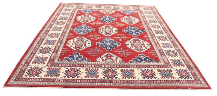 Hand Knotted Tribal Kazak Wool Rug 8' 0" x 9' 9" - No. AT77979