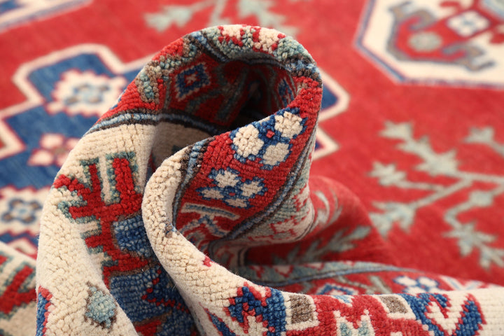 Hand Knotted Tribal Kazak Wool Rug 8' 0" x 9' 9" - No. AT77979