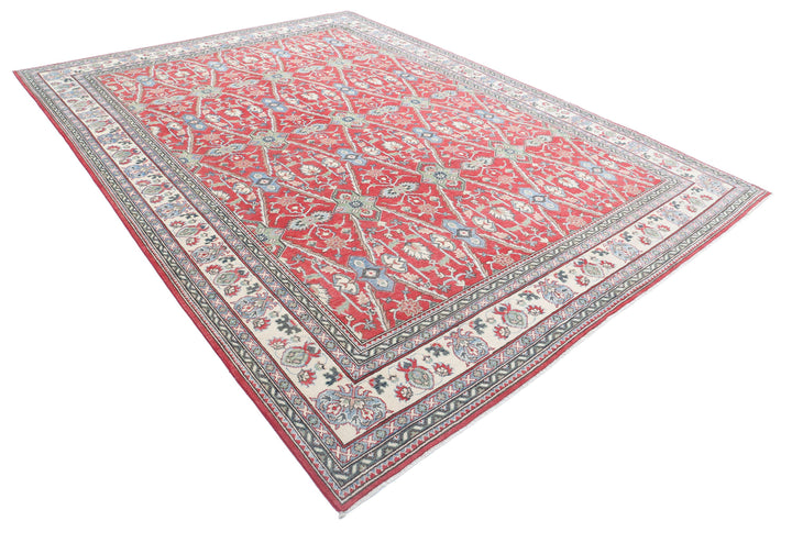 Hand Knotted Tribal Kazak Wool Rug 8' 10" x 11' 7" - No. AT66922