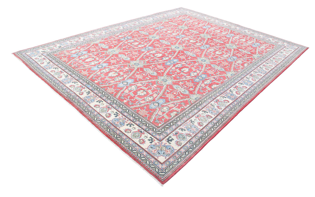 Hand Knotted Tribal Kazak Wool Rug 8' 10" x 11' 7" - No. AT66922