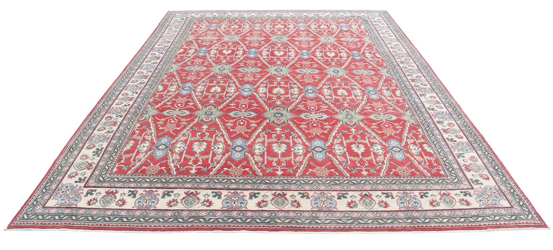 Hand Knotted Tribal Kazak Wool Rug 8' 10" x 11' 7" - No. AT66922