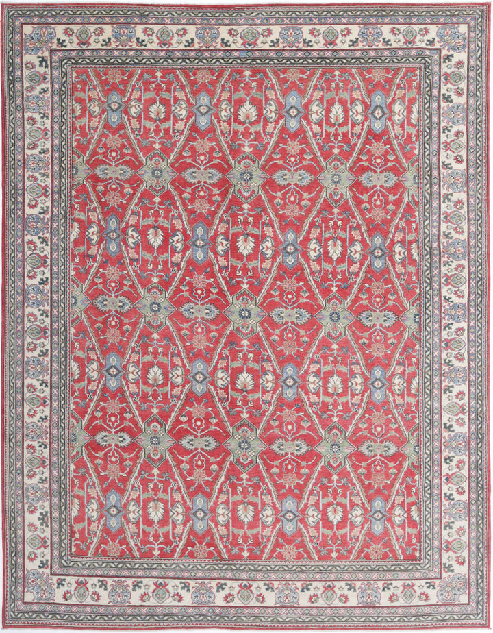 Hand Knotted Tribal Kazak Wool Rug 8' 10" x 11' 7" - No. AT66922