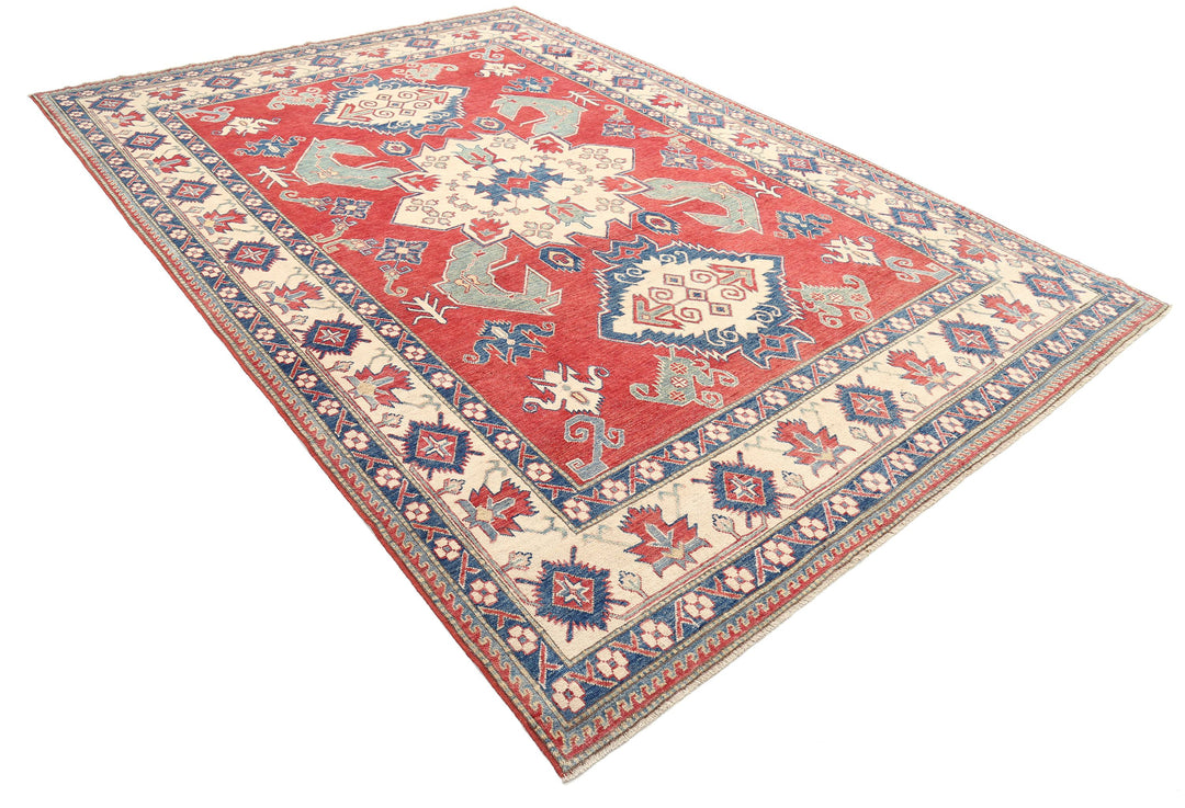 Hand Knotted Tribal Kazak Wool Rug 7' 10" x 11' 0" - No. AT40636