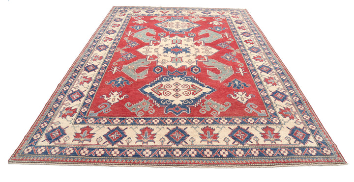 Hand Knotted Tribal Kazak Wool Rug 7' 10" x 11' 0" - No. AT40636