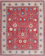 Hand Knotted Tribal Kazak Wool Rug 9' 4" x 11' 6" - No. AT91165