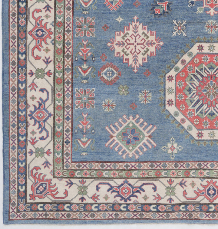 Hand Knotted Tribal Kazak Wool Rug 9' 1" x 11' 10" - No. AT64241