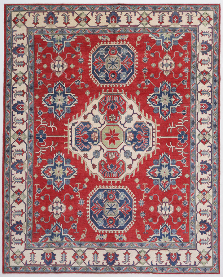 Hand Knotted Tribal Kazak Wool Rug 8' 4" x 10' 4" - No. AT61025