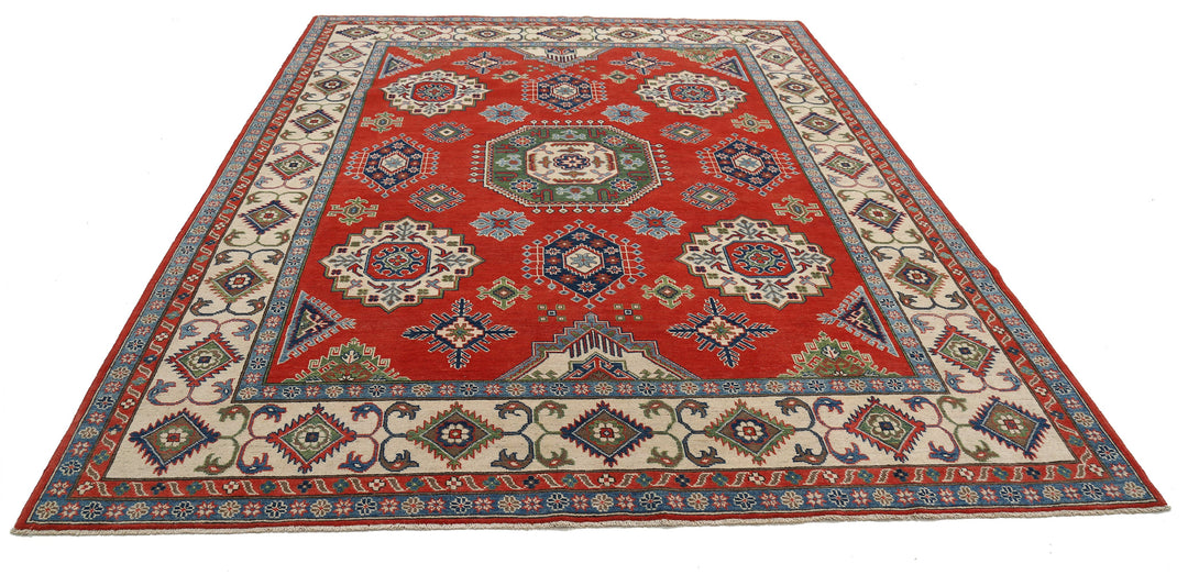 Hand Knotted Tribal Kazak Wool Rug 8' 1" x 9' 10" - No. AT82524