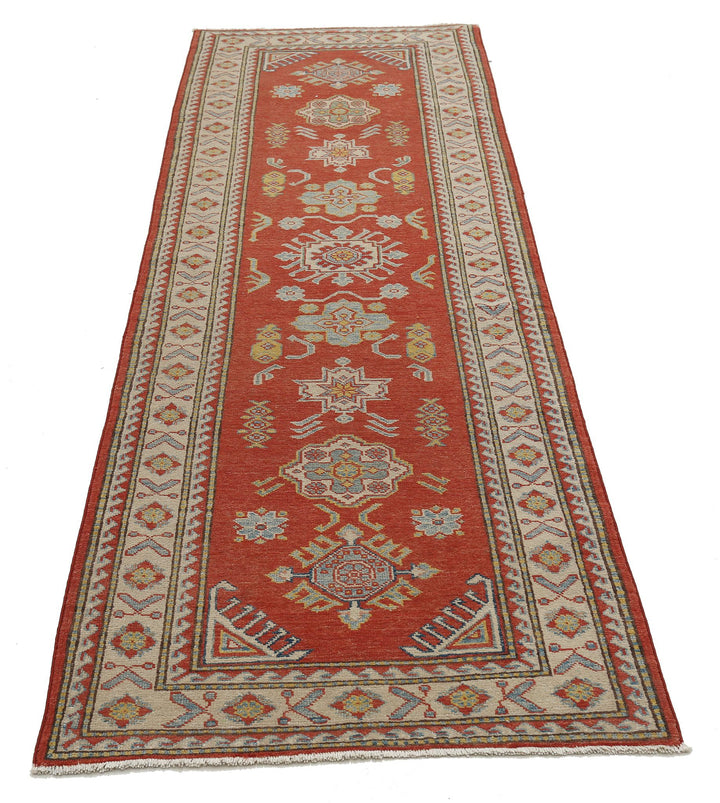 Hand Knotted Tribal Kazak Wool Rug 2' 9" x 8' 5" - No. AT73748