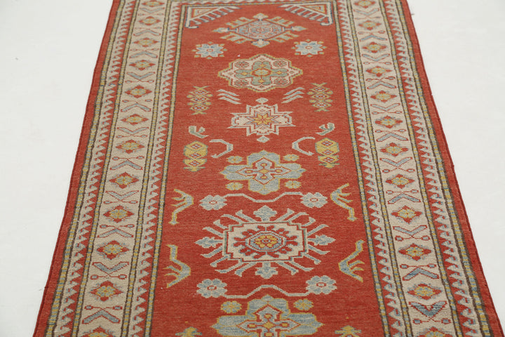 Hand Knotted Tribal Kazak Wool Rug 2' 9" x 8' 5" - No. AT73748