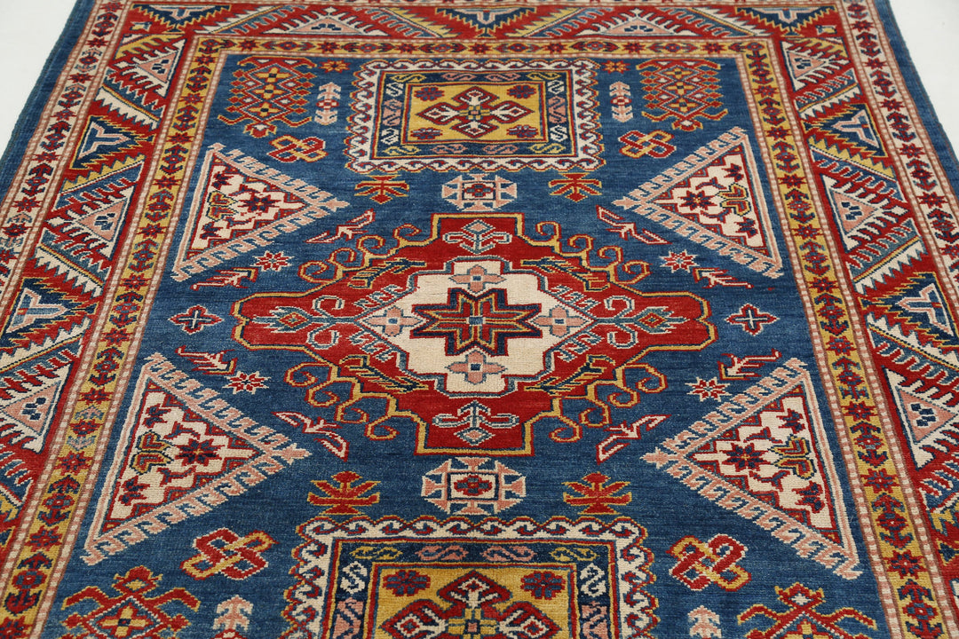 Hand Knotted Tribal Kazak Wool Rug 5' 0" x 6' 8" - No. AT53331