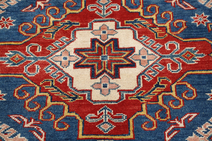 Hand Knotted Tribal Kazak Wool Rug 5' 0" x 6' 8" - No. AT53331