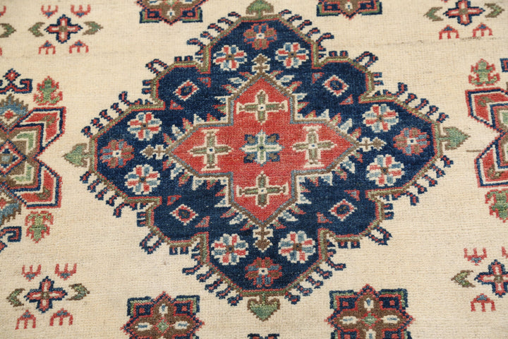 Hand Knotted Tribal Kazak Wool Rug 5' 0" x 6' 8" - No. AT92003