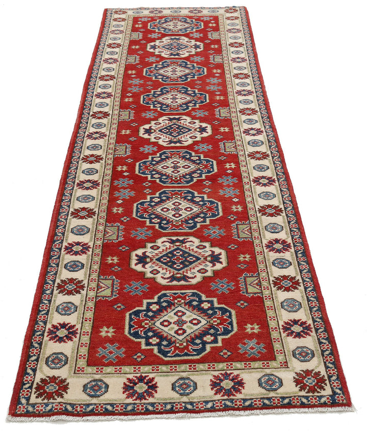 Hand Knotted Tribal Kazak Wool Rug 2' 9" x 9' 7" - No. AT47140
