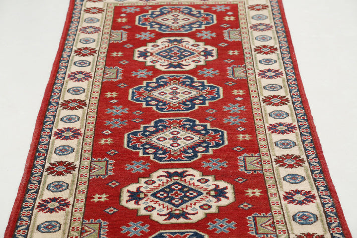 Hand Knotted Tribal Kazak Wool Rug 2' 9" x 9' 7" - No. AT47140