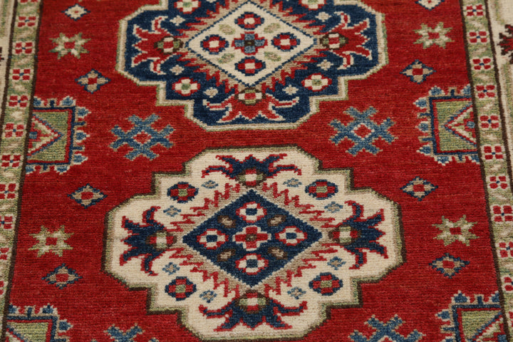 Hand Knotted Tribal Kazak Wool Rug 2' 9" x 9' 7" - No. AT47140