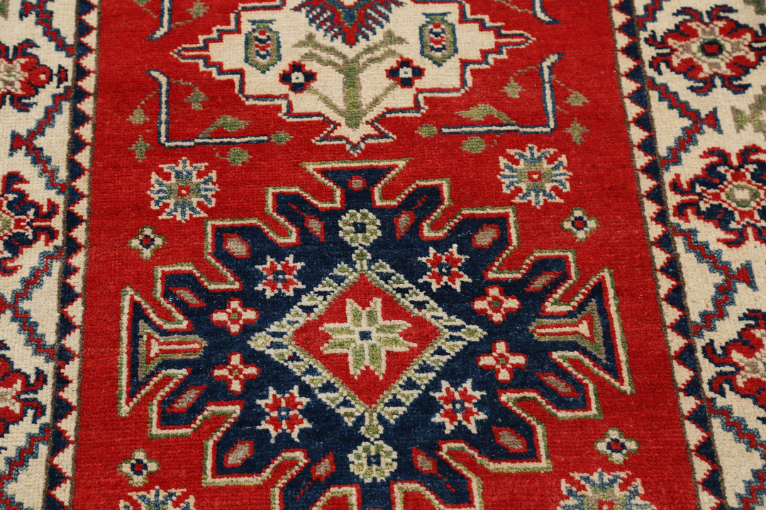 Hand Knotted Tribal Kazak Wool Rug 2' 10" x 8' 1" - No. AT95390