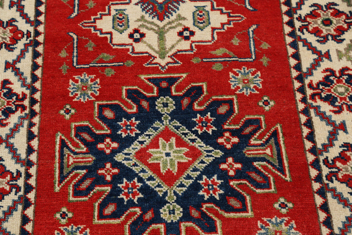 Hand Knotted Tribal Kazak Wool Rug 2' 10" x 8' 1" - No. AT95390