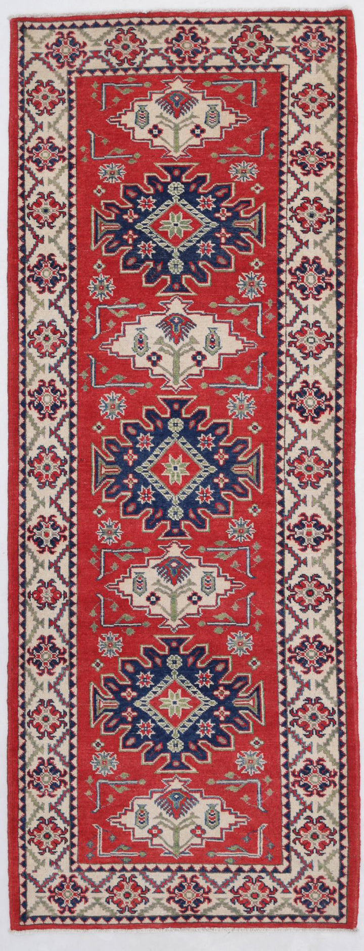 Hand Knotted Tribal Kazak Wool Rug 2' 10" x 8' 1" - No. AT95390