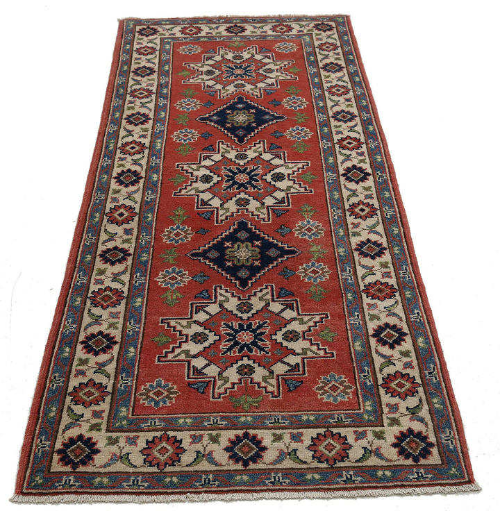 Hand Knotted Tribal Kazak Wool Rug 2' 8" x 6' 9" - No. AT11815