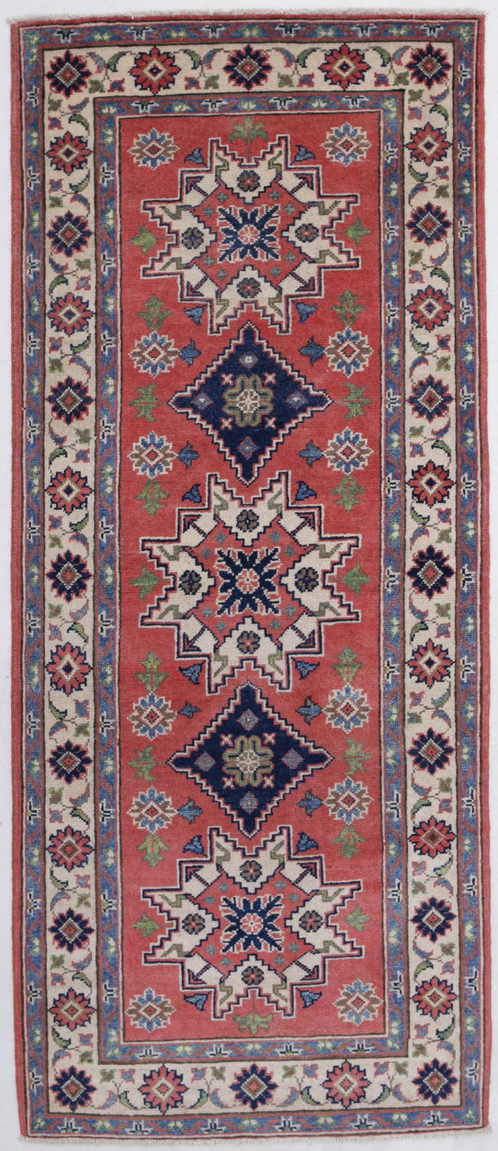 Hand Knotted Tribal Kazak Wool Rug 2' 8" x 6' 9" - No. AT11815