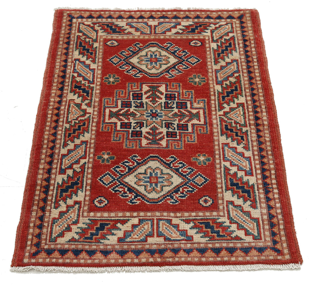 Hand Knotted Tribal Kazak Wool Rug 2' 0" x 3' 0" - No. AT72925