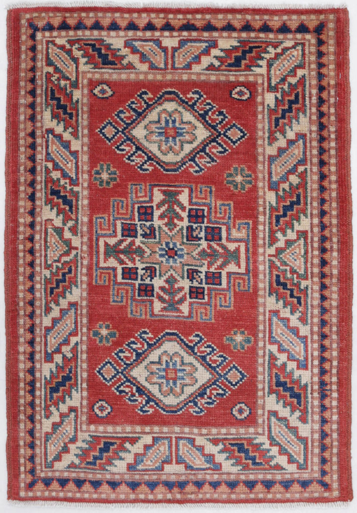 Hand Knotted Tribal Kazak Wool Rug 2' 0" x 3' 0" - No. AT72925