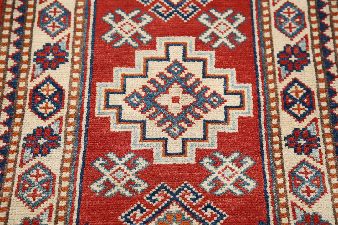 Hand Knotted Tribal Kazak Wool Rug 2' 0" x 2' 11" - No. AT38828