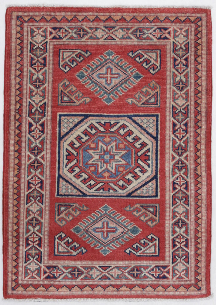 Hand Knotted Tribal Kazak Wool Rug 2' 1" x 3' 0" - No. AT79469