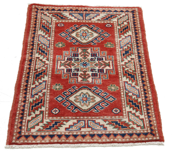 Hand Knotted Tribal Kazak Wool Rug 2' 0" x 2' 11" - No. AT16536