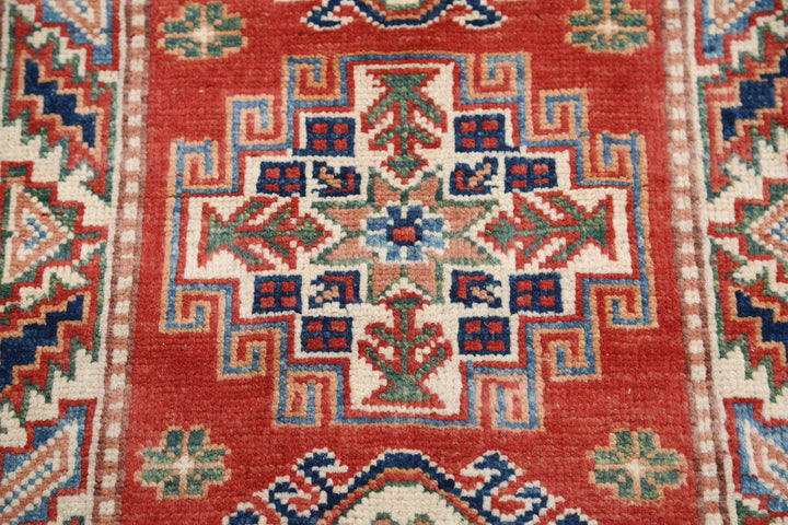 Hand Knotted Tribal Kazak Wool Rug 2' 0" x 2' 11" - No. AT16536