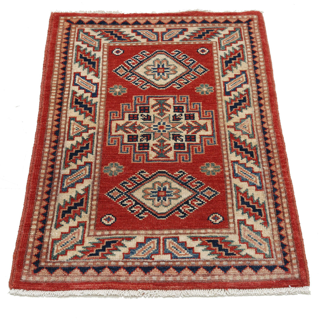 Hand Knotted Tribal Kazak Wool Rug 2' 0" x 3' 1" - No. AT69941