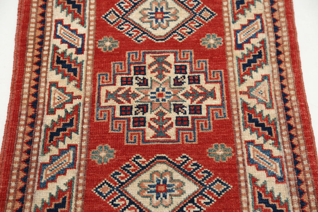 Hand Knotted Tribal Kazak Wool Rug 2' 0" x 3' 1" - No. AT69941