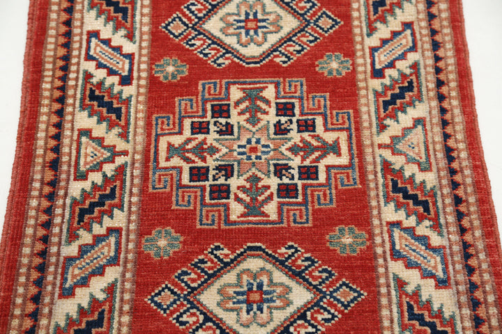 Hand Knotted Tribal Kazak Wool Rug 2' 0" x 3' 1" - No. AT69941
