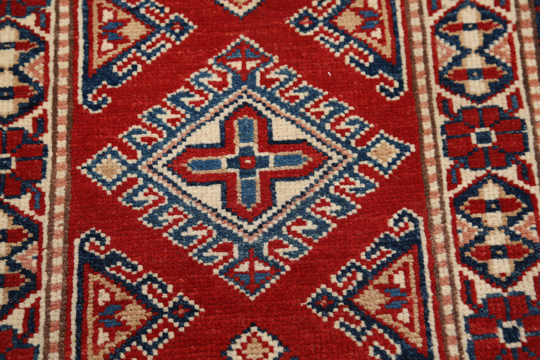 Hand Knotted Tribal Kazak Wool Rug 2' 0" x 3' 1" - No. AT12410