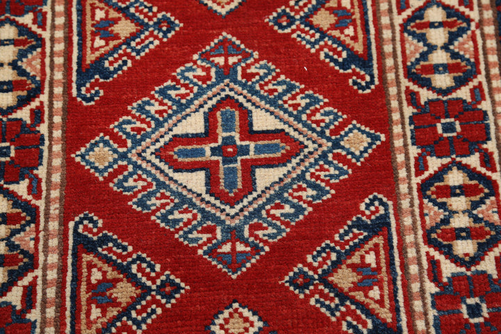 Hand Knotted Tribal Kazak Wool Rug 2' 0" x 3' 1" - No. AT12410