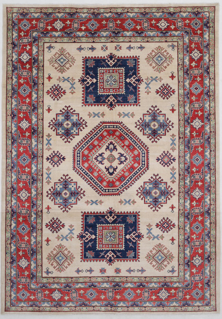 Hand Knotted Tribal Kazak Wool Rug 6' 9" x 9' 8" - No. AT17260
