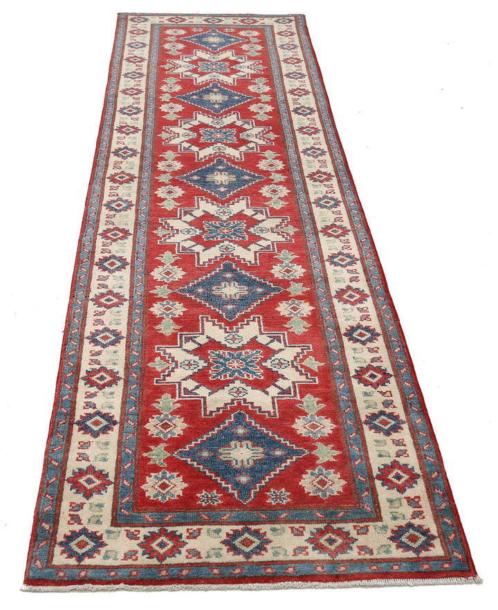 Hand Knotted Tribal Kazak Wool Rug 2' 7" x 9' 7" - No. AT63068