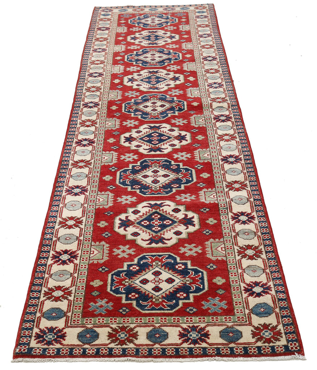 Hand Knotted Tribal Kazak Wool Rug 2' 8" x 9' 8" - No. AT10449