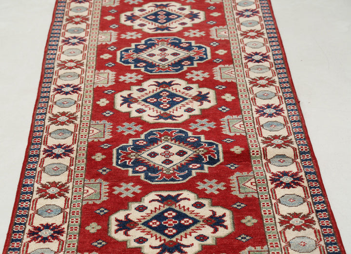 Hand Knotted Tribal Kazak Wool Rug 2' 8" x 9' 8" - No. AT10449