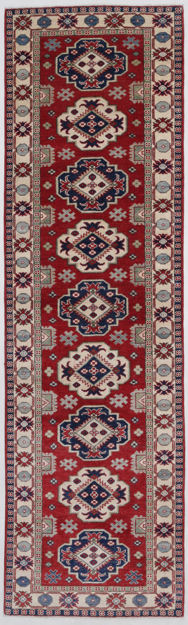 Hand Knotted Tribal Kazak Wool Rug 2' 8" x 9' 8" - No. AT10449