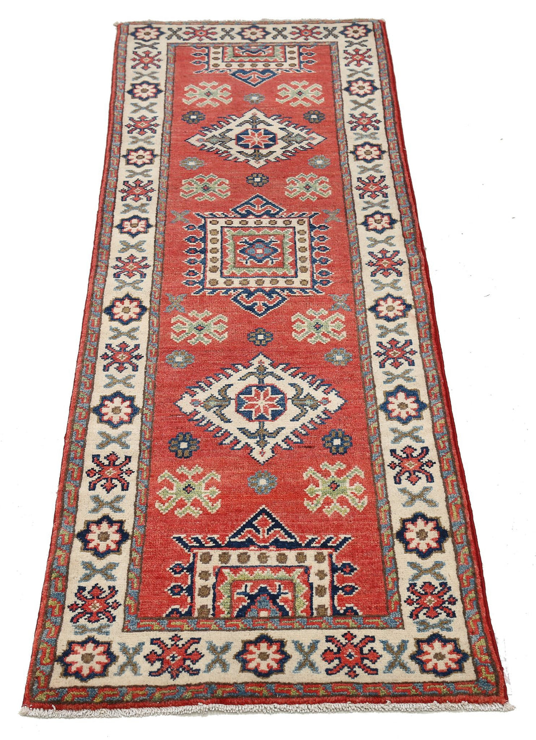 Hand Knotted Tribal Kazak Wool Rug 1' 10" x 5' 10" - No. AT45310