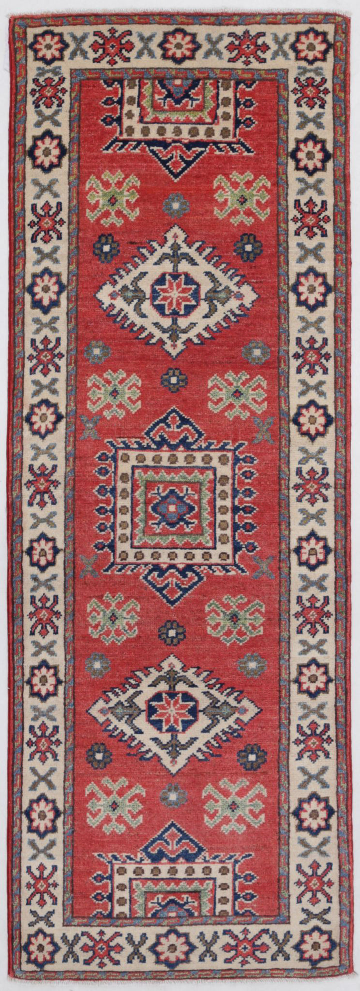 Hand Knotted Tribal Kazak Wool Rug 1' 10" x 5' 10" - No. AT45310