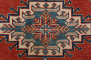 Hand Knotted Tribal Kazak Wool Rug 4' 10" x 6' 4" - No. AT83189