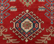 Hand Knotted Tribal Kazak Wool Rug 6' 6" x 9' 4" - No. AT14929