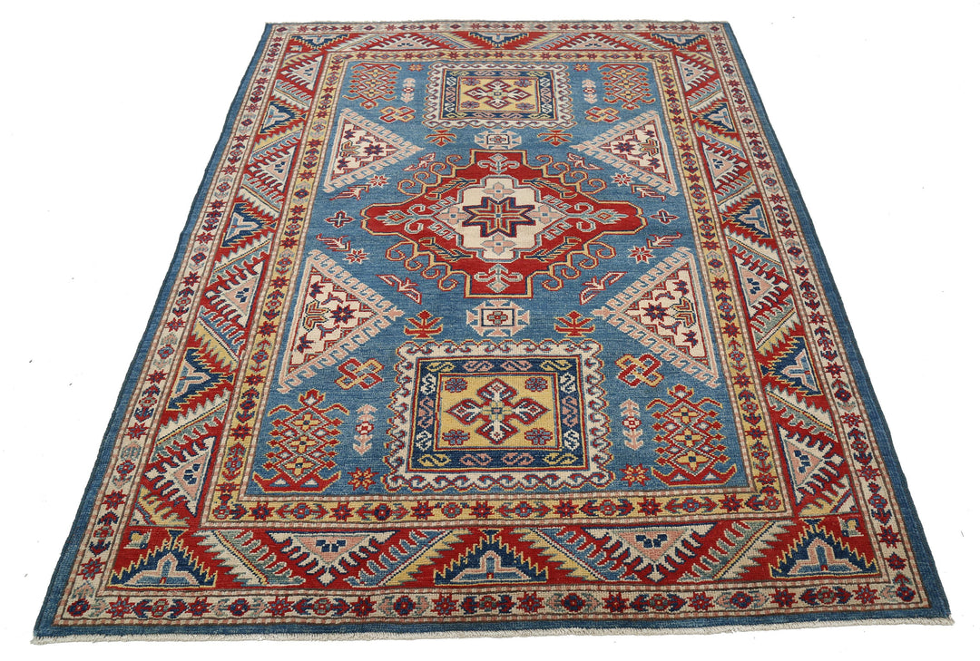 Hand Knotted Tribal Kazak Wool Rug 5' 1" x 6' 7" - No. AT51692