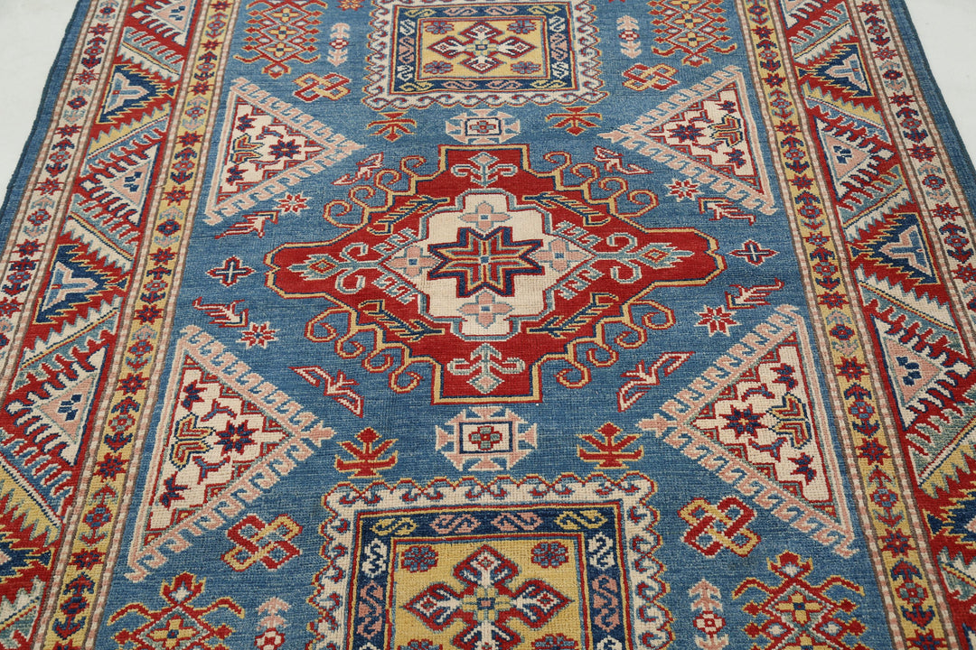 Hand Knotted Tribal Kazak Wool Rug 5' 1" x 6' 7" - No. AT51692