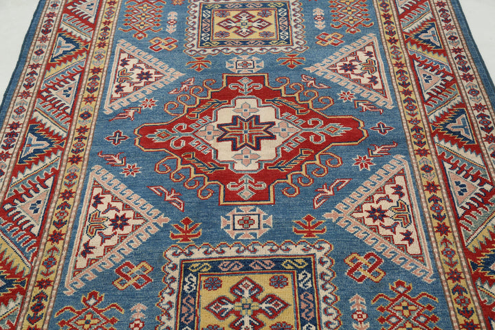 Hand Knotted Tribal Kazak Wool Rug 5' 1" x 6' 7" - No. AT51692