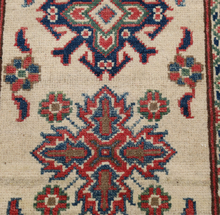 Hand Knotted Tribal Kazak Wool Rug 2' 0" x 6' 2" - No. AT81518